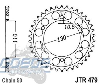 Kettenrad,Alu, 479, 530T