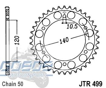 Kettenrad,Alu, 499, 530T