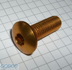 Alu-Linsenkopfschr. M6x25 gold