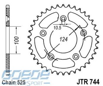 Kettenrad,Alu, 744, 525T