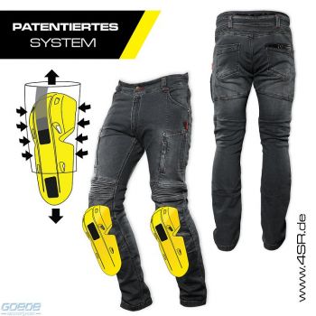 4SR Kevlar-Jeans, Club Sport grey