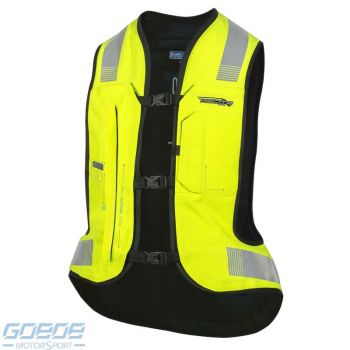 Helite Airbag Weste, E-Turtle neon-gelb