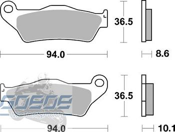 Bremsbeläge AP-Racing, 342 SR