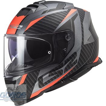 LS2 Helm, FF800 Storm, KPA, Racer Orange