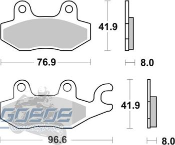 Bremsbeläge AP-Racing, 238 SF