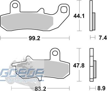 Bremsbeläge AP-Racing, 235 ST