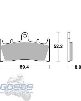 Bremsbeläge AP-Racing, 286 SRR/STR