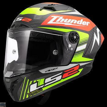 LS2 Helm, FF805 Thunder GP Aero BLACK matt, Replica