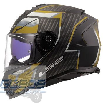 LS2 Helm, FF800 Strom 2, KPA, Tracker Matt Black Gold