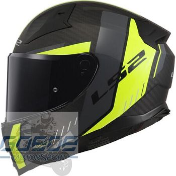 LS2 Helm, FF811 Vector 2, Carbon  Grid Matt H-V Yellow