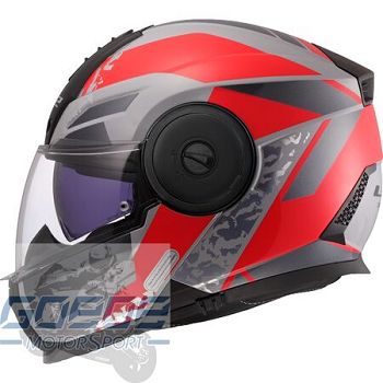 LS2 Helm, FF902 Scope 2, HPTT, Oxyd Gloss Grey Red