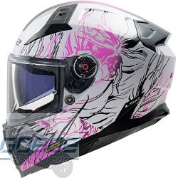 LS2 Helm, FF811 Vector 2, HPFC, Darflo, Gloss White Pink