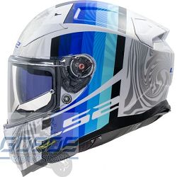 LS2 Helm, FF811 Vector 2, HPFC, Freedom Gloss White Silver