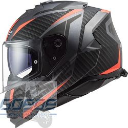 LS2 Helm, FF800 Strom 2, KPA, Racer Matt Titanium Orange