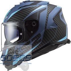 LS2 Helm, FF800 Strom 2, KPA, Racer Matt Blue