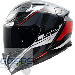 LS2 Helm, FF811 Vector 2, Carbon Savage Gloss White Red Grey