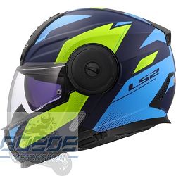 LS2 Helm, FF902 Scope 2, HPTT, Duria Matt Blue H-V Yellow